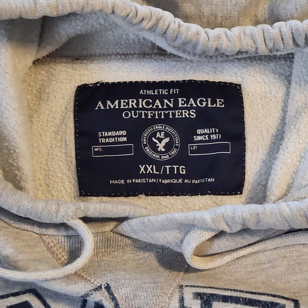 American Eagle Outfitters Light Gray Hoodie Sweater Size XXL - Picture 6 of 9